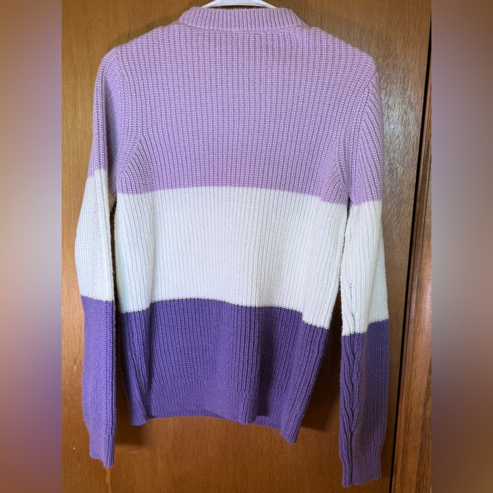 Girls' Color Block Sweaters Knit Long Sleeve Pullover Kids Crewneck Fall Winter - Picture 7 of 11